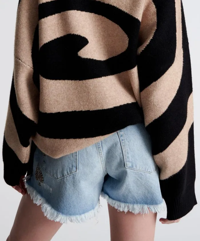 Women One Teaspoon Knitwear VORTEX JUMPER BLUE Women One Teaspoon Knitwear VORTEX JUMPER BLUE