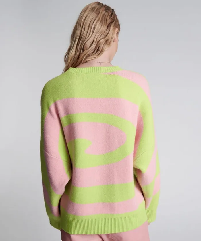 Women One Teaspoon Knitwear VORTEX JUMPER PINK Women One Teaspoon Knitwear VORTEX JUMPER PINK