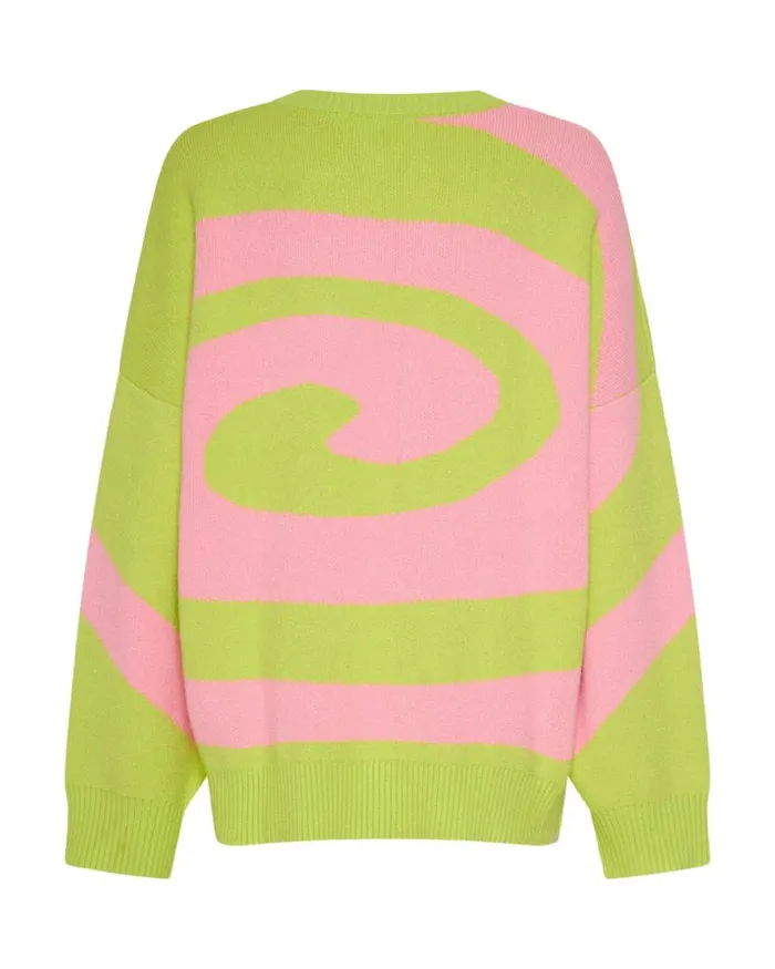 Women One Teaspoon Knitwear VORTEX JUMPER PINK Women One Teaspoon Knitwear VORTEX JUMPER PINK