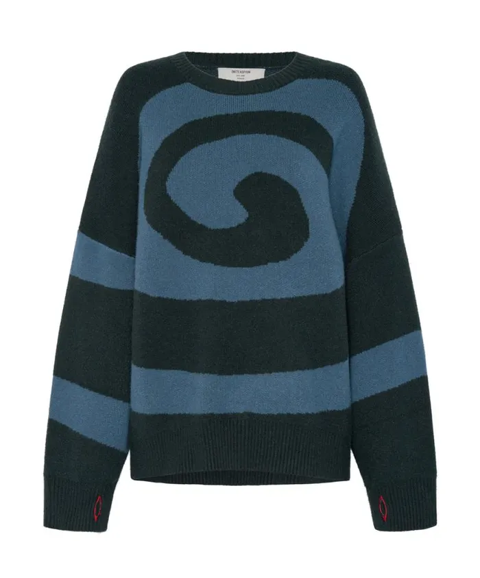 Women One Teaspoon Knitwear VORTEX KNIT SWEATER GREEN Women One Teaspoon Knitwear VORTEX KNIT SWEATER GREEN