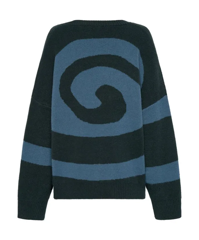 Women One Teaspoon Knitwear VORTEX KNIT SWEATER GREEN Women One Teaspoon Knitwear VORTEX KNIT SWEATER GREEN