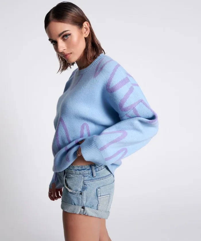 Women One Teaspoon Knitwear WAVE LENGTH KNIT SWEATER Women One Teaspoon Knitwear WAVE LENGTH KNIT SWEATER