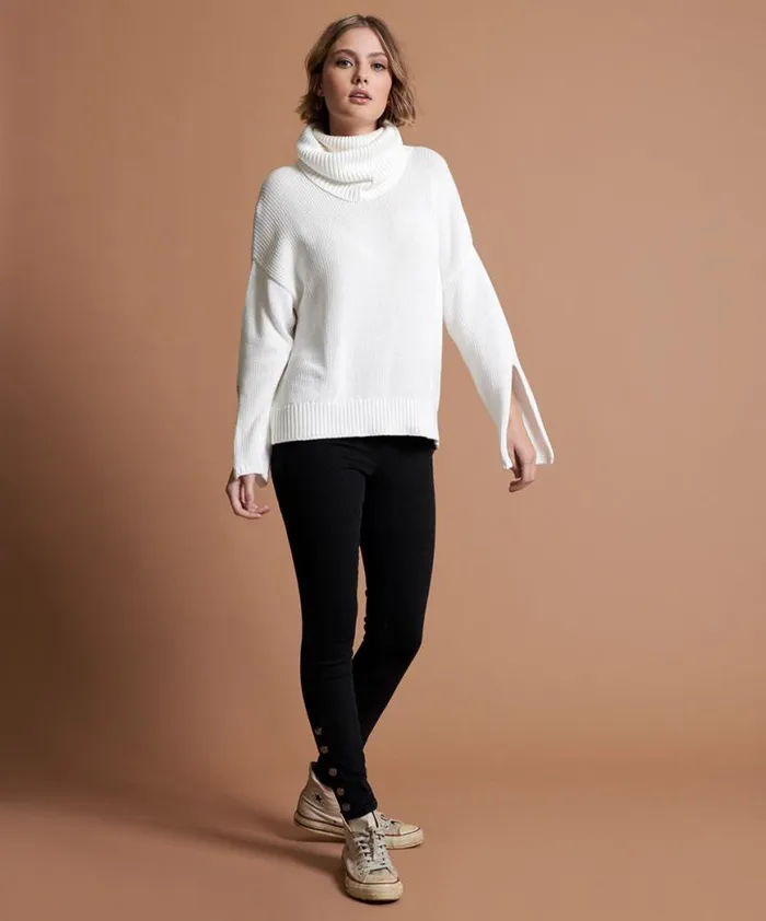 Women One Teaspoon Knitwear WINONA BACKLESS SWEATER WHITE Women One Teaspoon Knitwear WINONA BACKLESS SWEATER WHITE