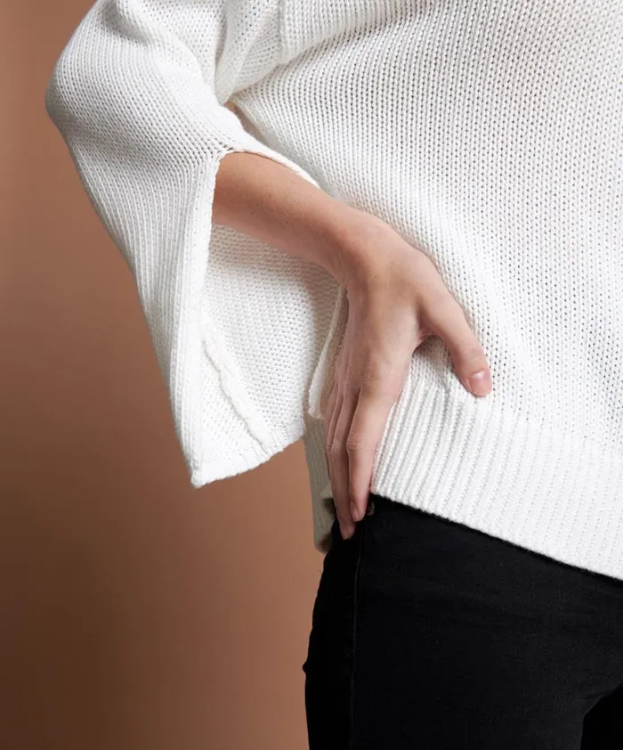Women One Teaspoon Knitwear WINONA BACKLESS SWEATER WHITE Women One Teaspoon Knitwear WINONA BACKLESS SWEATER WHITE