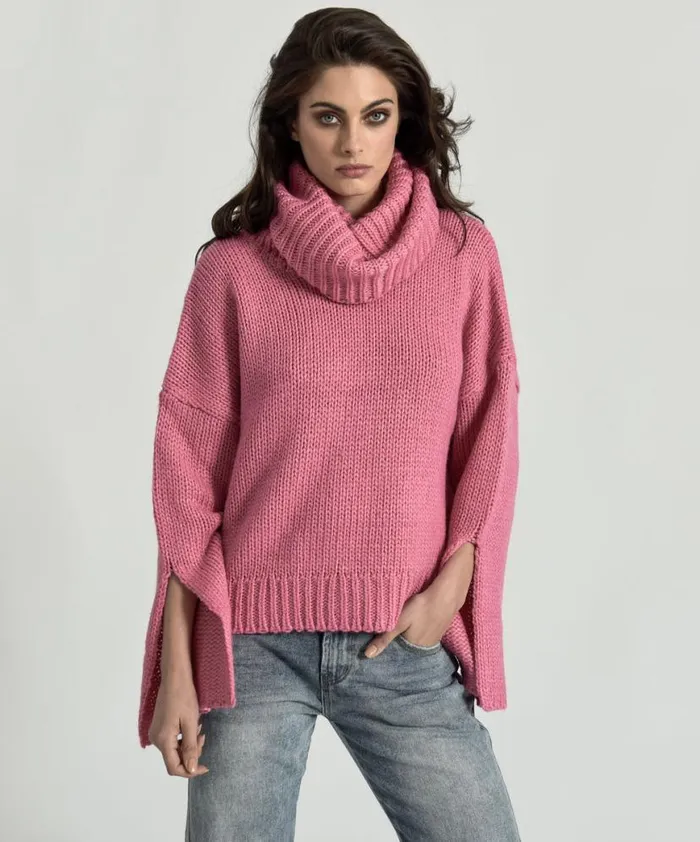Women One Teaspoon Knitwear WINONA KEYHOLE ROLL NECK SWEATER