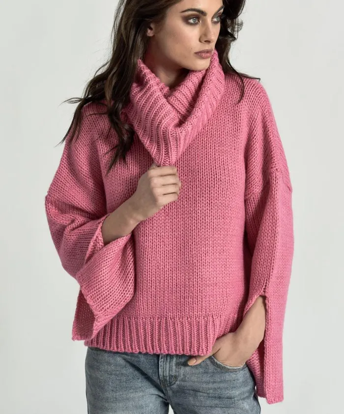 Women One Teaspoon Knitwear WINONA KEYHOLE ROLL NECK SWEATER Women One Teaspoon Knitwear WINONA KEYHOLE ROLL NECK SWEATER