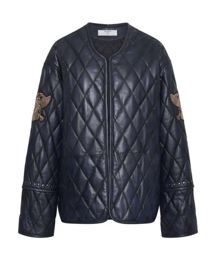 Women One Teaspoon Leather Jackets EAGLE EYE LEATHER QUILTED JACKET Women One Teaspoon Leather Jackets EAGLE EYE LEATHER QUILTED JACKET
