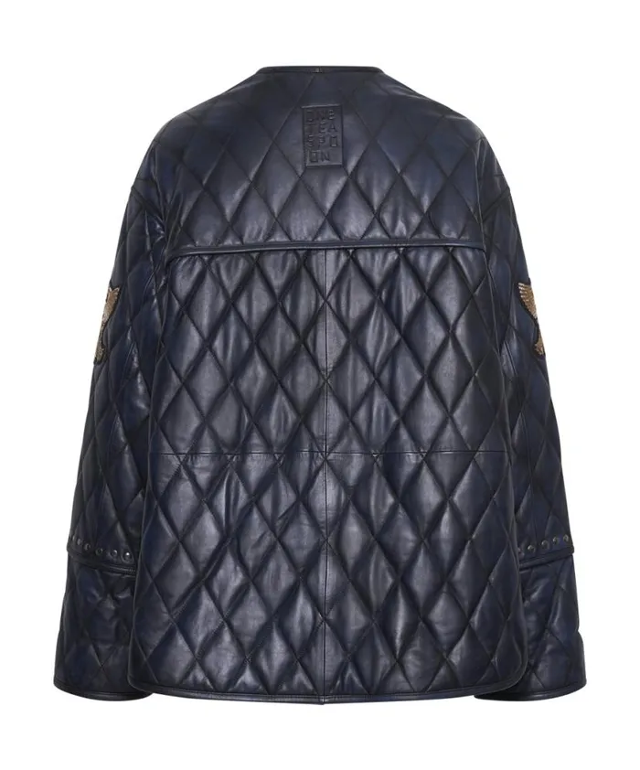 Women One Teaspoon Leather Jackets EAGLE EYE LEATHER QUILTED JACKET Women One Teaspoon Leather Jackets EAGLE EYE LEATHER QUILTED JACKET
