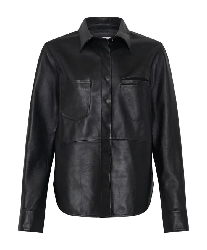 Women One Teaspoon Leather Jackets SOFIA CUT OUT LEATHER SHIRT Women One Teaspoon Leather Jackets SOFIA CUT OUT LEATHER SHIRT