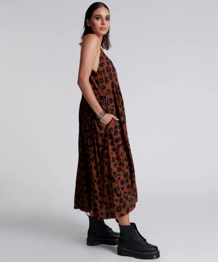 Women One Teaspoon Midi and Maxi Dresses ANIMAL ANARCHY RUNAWAY SLIP DRESS Women One Teaspoon Midi and Maxi Dresses ANIMAL ANARCHY RUNAWAY SLIP DRESS