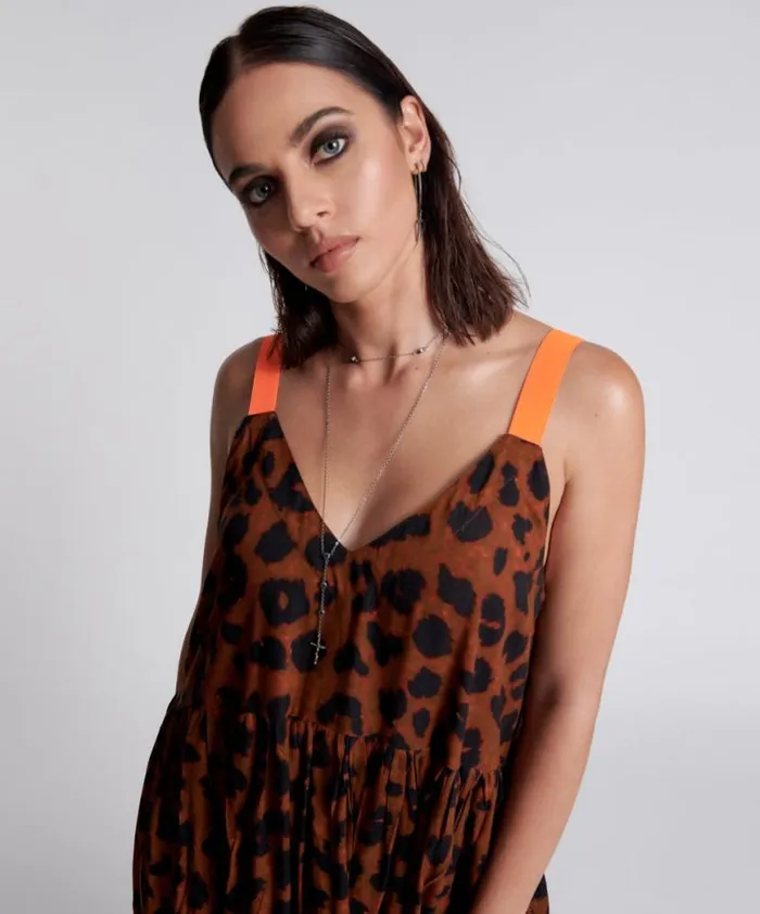 Women One Teaspoon Midi and Maxi Dresses ANIMAL ANARCHY RUNAWAY SLIP DRESS Women One Teaspoon Midi and Maxi Dresses ANIMAL ANARCHY RUNAWAY SLIP DRESS