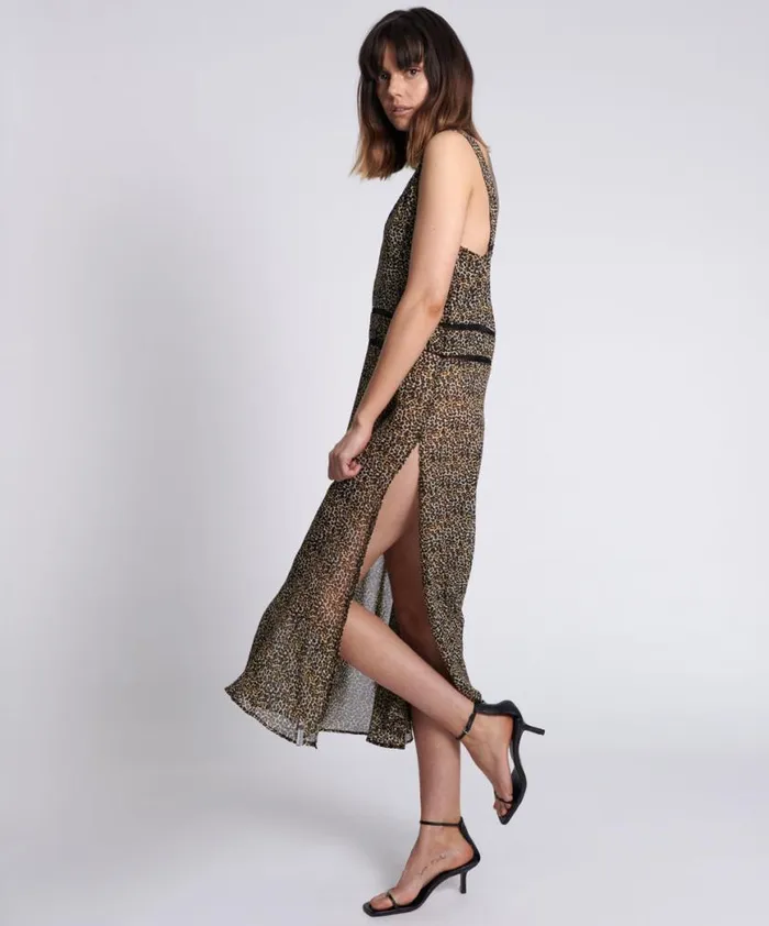 Women One Teaspoon Midi and Maxi Dresses ANIMAL NIGHT LOVER DRESS Women One Teaspoon Midi and Maxi Dresses ANIMAL NIGHT LOVER DRESS