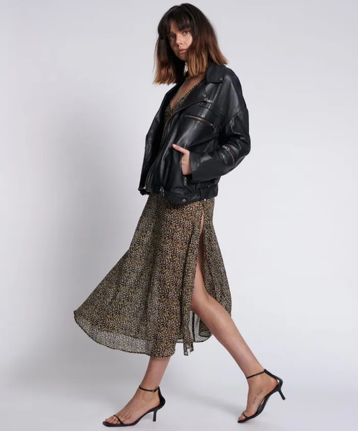 Women One Teaspoon Midi and Maxi Dresses ANIMAL NIGHT LOVER DRESS Women One Teaspoon Midi and Maxi Dresses ANIMAL NIGHT LOVER DRESS