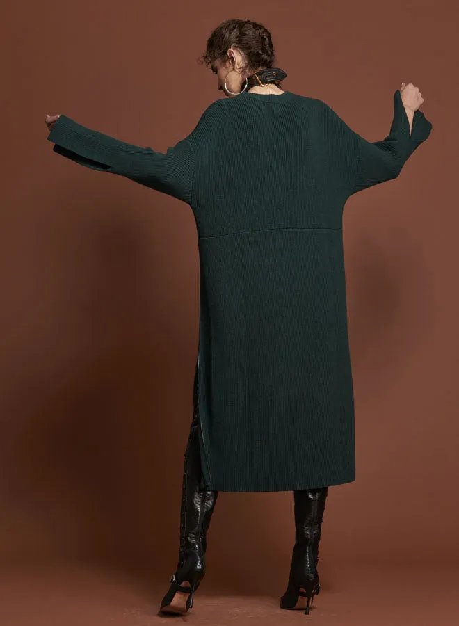 Women One Teaspoon Midi and Maxi Dresses BOTTLE GREEN STUDIO ZIP KNIT DRESS Women One Teaspoon Midi and Maxi Dresses BOTTLE GREEN STUDIO ZIP KNIT DRESS