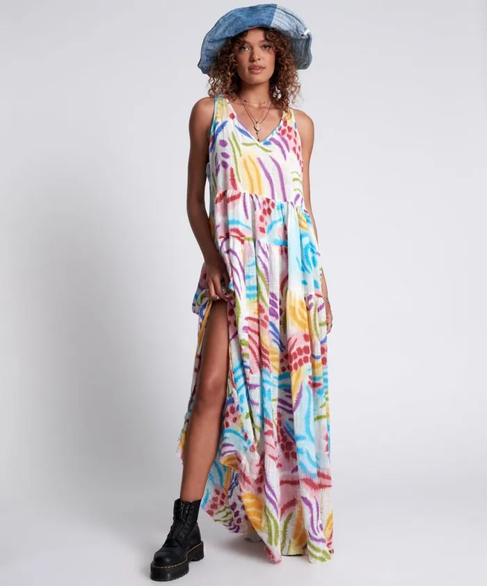 Women One Teaspoon Midi and Maxi Dresses HAND PAINTED COSMIC GYPSY CHARMER DRESS Women One Teaspoon Midi and Maxi Dresses HAND PAINTED COSMIC GYPSY CHARMER DRESS