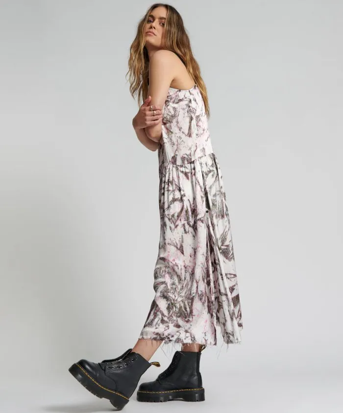 Women One Teaspoon Midi and Maxi Dresses ILLUSIONS RUNAWAY HAND PRINTED CAMI DRESS Women One Teaspoon Midi and Maxi Dresses ILLUSIONS RUNAWAY HAND PRINTED CAMI DRESS