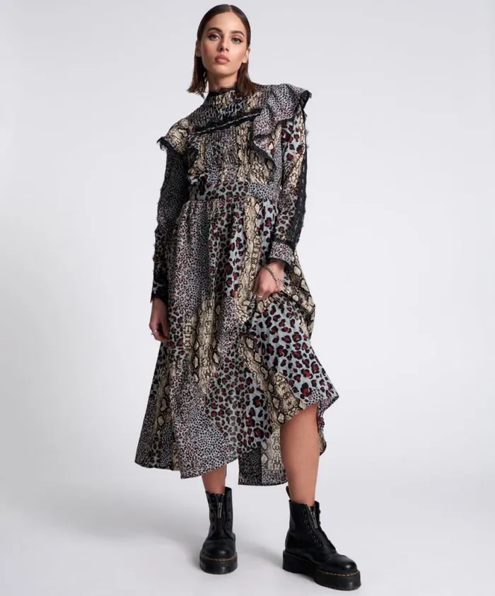 Women One Teaspoon Midi and Maxi Dresses PUNK PYTHON METAL ADVENTURE DRESS MULTI Women One Teaspoon Midi and Maxi Dresses PUNK PYTHON METAL ADVENTURE DRESS MULTI