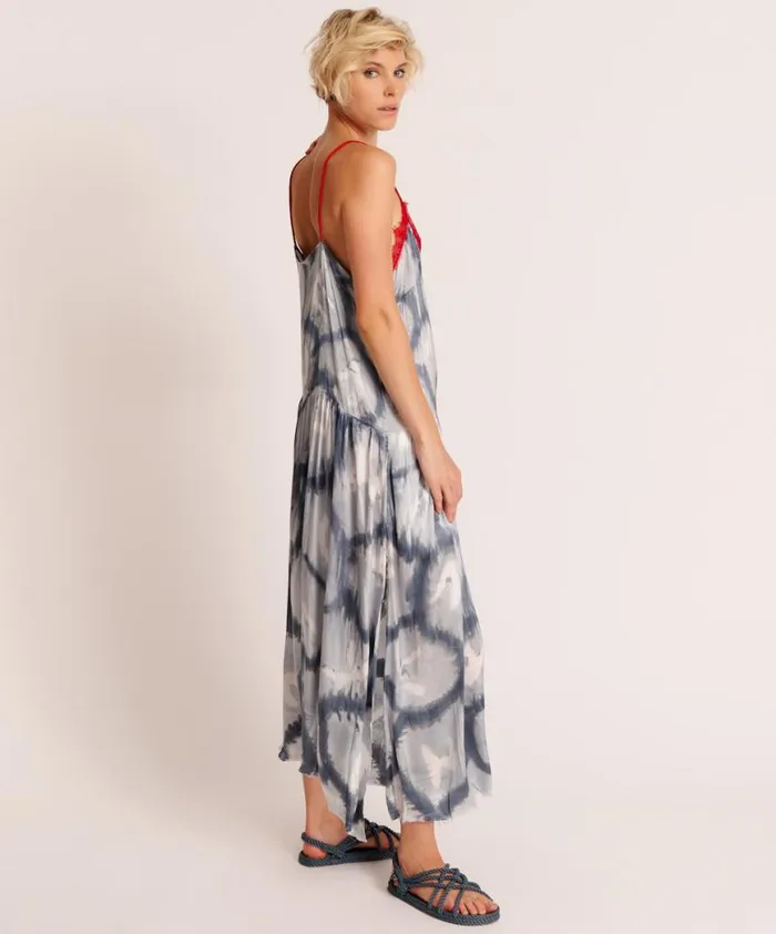 Women One Teaspoon Midi and Maxi Dresses REFLECTION HAND PRINTED HIDEAWAY SLIP DRESS Women One Teaspoon Midi and Maxi Dresses REFLECTION HAND PRINTED HIDEAWAY SLIP DRESS