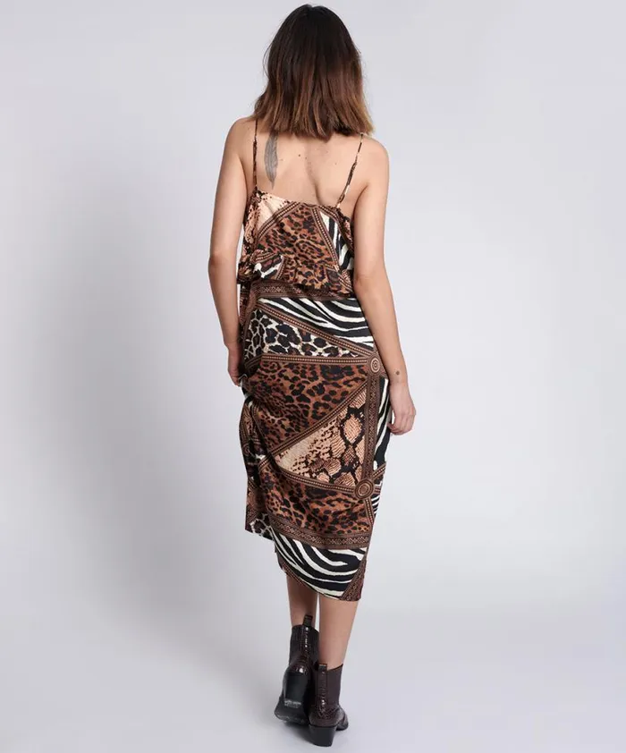 Women One Teaspoon Midi and Maxi Dresses RENDEZVOUS PRINT SLIP DRESS Women One Teaspoon Midi and Maxi Dresses RENDEZVOUS PRINT SLIP DRESS