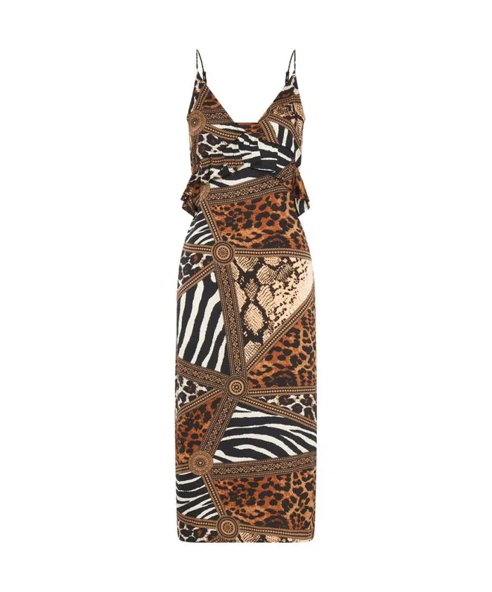 Women One Teaspoon Midi and Maxi Dresses RENDEZVOUS PRINT SLIP DRESS Women One Teaspoon Midi and Maxi Dresses RENDEZVOUS PRINT SLIP DRESS