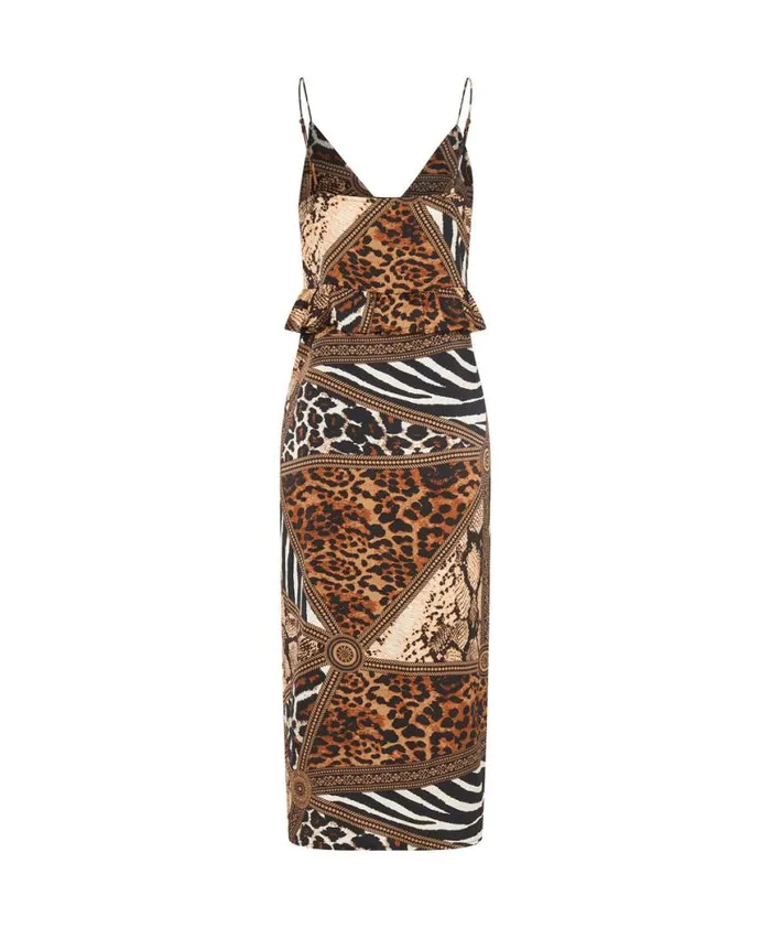 Women One Teaspoon Midi and Maxi Dresses RENDEZVOUS PRINT SLIP DRESS Women One Teaspoon Midi and Maxi Dresses RENDEZVOUS PRINT SLIP DRESS