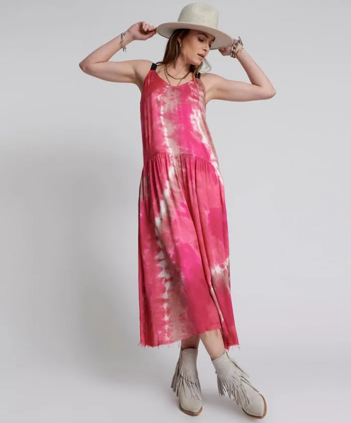 Women One Teaspoon Midi and Maxi Dresses SATIN SOLAR FLARE RUNWAY CAMI DRESS