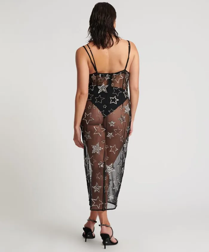 Women One Teaspoon Midi and Maxi Dresses STELLAR ALL STAR HAND BEADED SLIP DRESS Women One Teaspoon Midi and Maxi Dresses STELLAR ALL STAR HAND BEADED SLIP DRESS