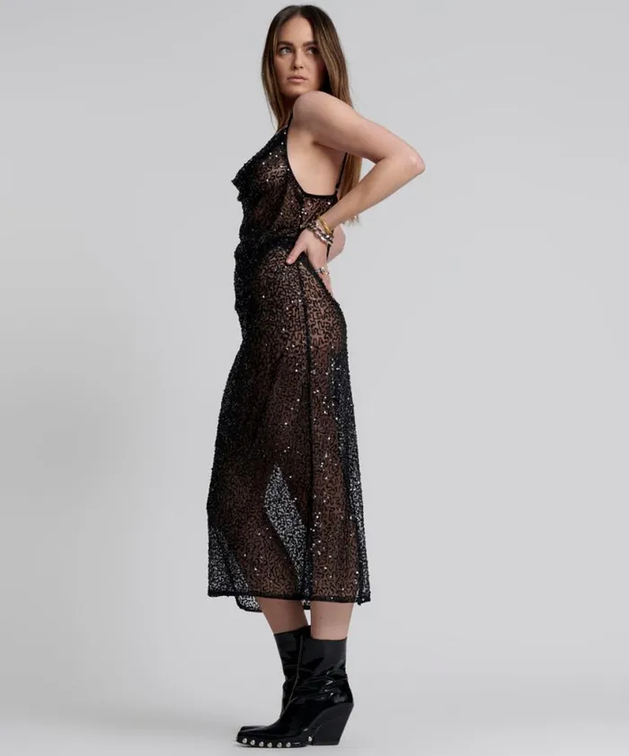Women One Teaspoon Midi and Maxi Dresses STELLAR HAND BEADED SLIP DRESS Women One Teaspoon Midi and Maxi Dresses STELLAR HAND BEADED SLIP DRESS