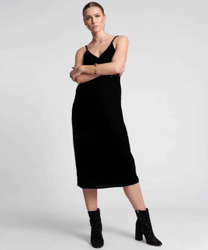 Women One Teaspoon Midi and Maxi Dresses VELVET LOVER MIDI SLIP DRESS Women One Teaspoon Midi and Maxi Dresses VELVET LOVER MIDI SLIP DRESS