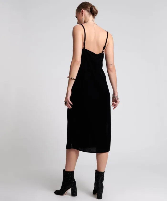Women One Teaspoon Midi and Maxi Dresses VELVET LOVER MIDI SLIP DRESS Women One Teaspoon Midi and Maxi Dresses VELVET LOVER MIDI SLIP DRESS