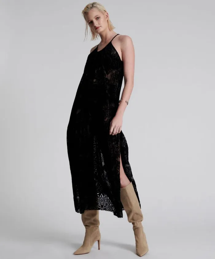 Women One Teaspoon Midi and Maxi Dresses WESTERN DEFIANCE LONG SLIP DRESS