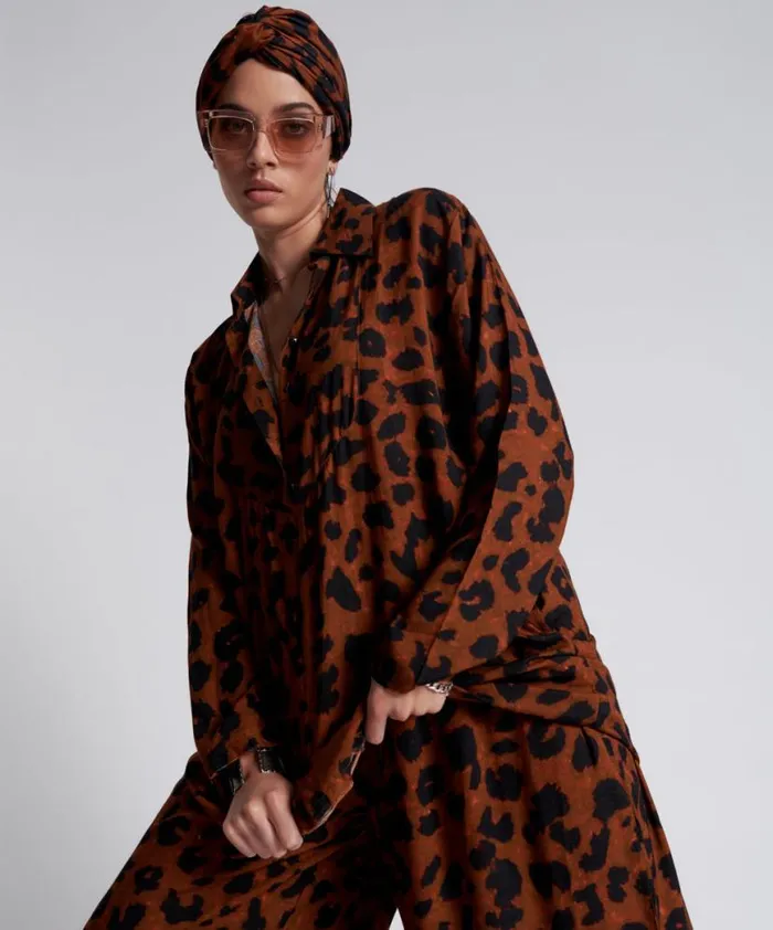 Women One Teaspoon Mini Dresses ANIMAL ANARCHY TUX TUNIC