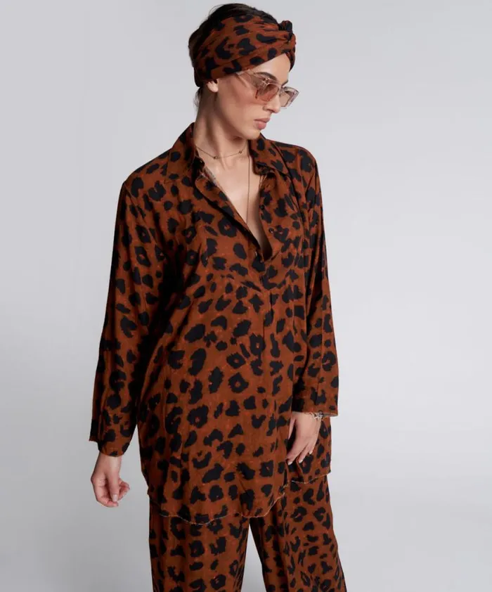 Women One Teaspoon Mini Dresses ANIMAL ANARCHY TUX TUNIC Women One Teaspoon Mini Dresses ANIMAL ANARCHY TUX TUNIC
