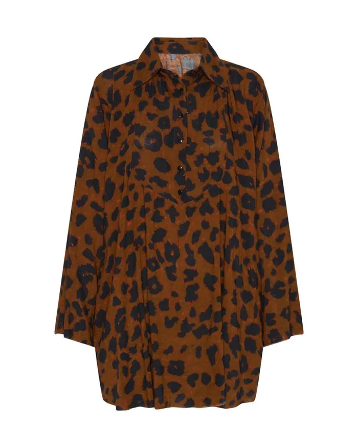 Women One Teaspoon Mini Dresses ANIMAL ANARCHY TUX TUNIC Women One Teaspoon Mini Dresses ANIMAL ANARCHY TUX TUNIC