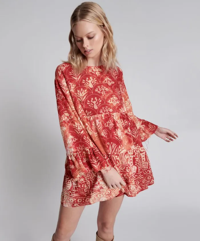 Women One Teaspoon Mini Dresses BABYLON GARDEN MAGIQUE DRESS Women One Teaspoon Mini Dresses BABYLON GARDEN MAGIQUE DRESS