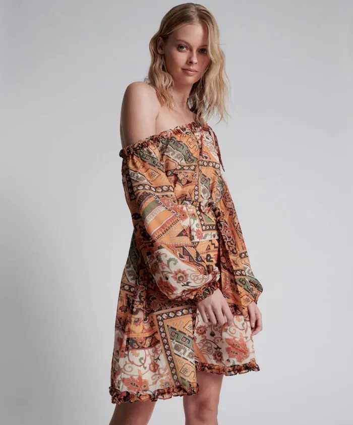 Women One Teaspoon Mini Dresses BAZAAR PAISLEY ONE SHOULDER DRESS Women One Teaspoon Mini Dresses BAZAAR PAISLEY ONE SHOULDER DRESS