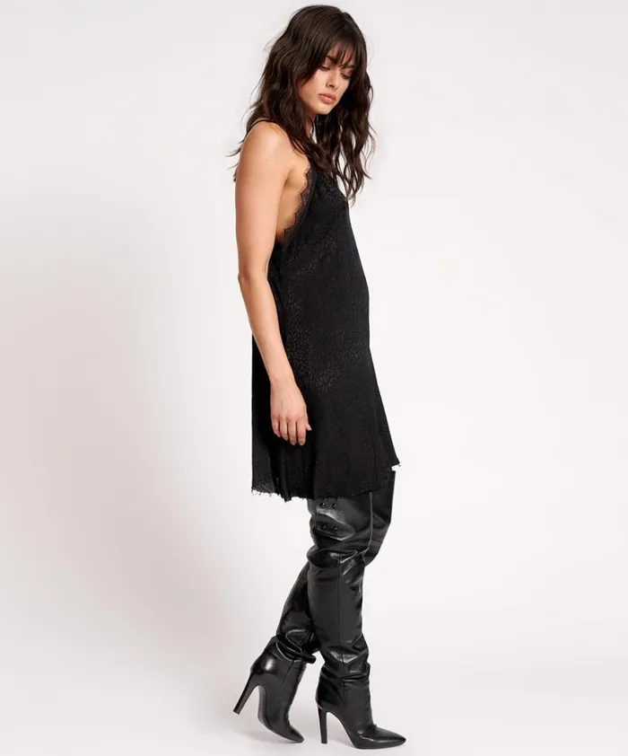 Women One Teaspoon Mini Dresses BLACK ANGEL DELIRIOUS SLIP DRESS Women One Teaspoon Mini Dresses BLACK ANGEL DELIRIOUS SLIP DRESS