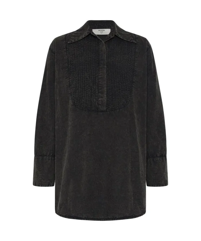 Women One Teaspoon Mini Dresses BLACKOUT TUXEDO SHIRT DRESS Women One Teaspoon Mini Dresses BLACKOUT TUXEDO SHIRT DRESS