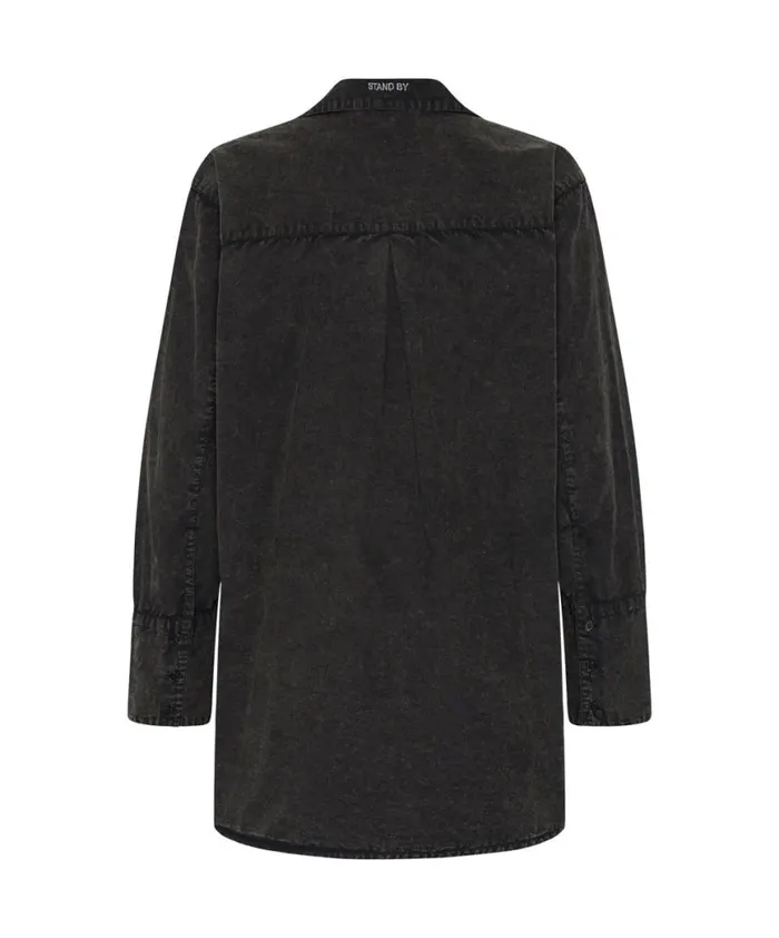 Women One Teaspoon Mini Dresses BLACKOUT TUXEDO SHIRT DRESS Women One Teaspoon Mini Dresses BLACKOUT TUXEDO SHIRT DRESS