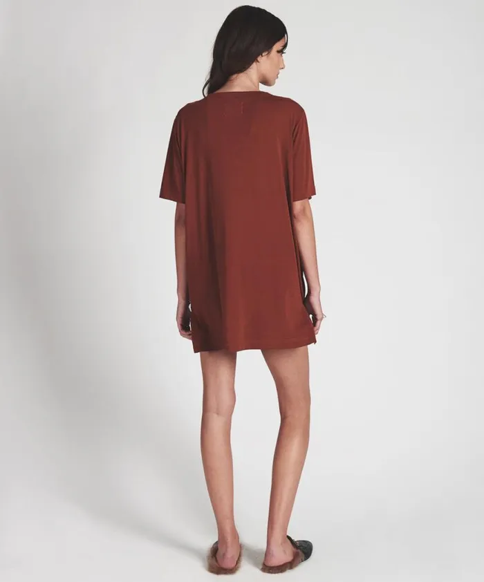 Women One Teaspoon Mini Dresses BUFFALO MODAL SLOUCHY DRESS Women One Teaspoon Mini Dresses BUFFALO MODAL SLOUCHY DRESS