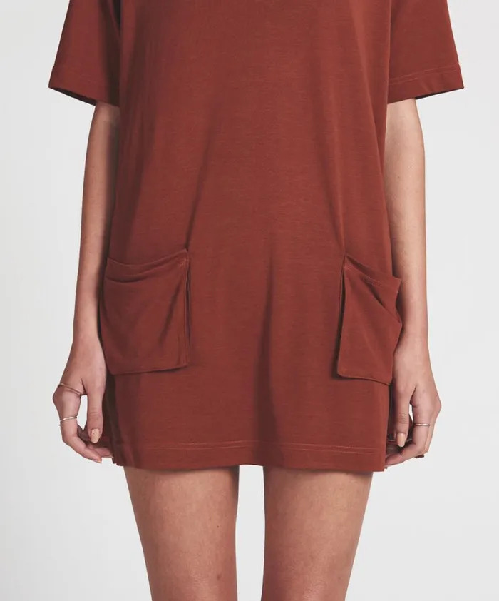 Women One Teaspoon Mini Dresses BUFFALO MODAL SLOUCHY DRESS Women One Teaspoon Mini Dresses BUFFALO MODAL SLOUCHY DRESS