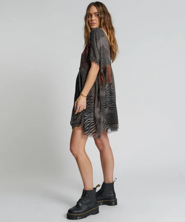 Women One Teaspoon Mini Dresses DILEMA OVERSIZED MINI DRESS Women One Teaspoon Mini Dresses DILEMA OVERSIZED MINI DRESS