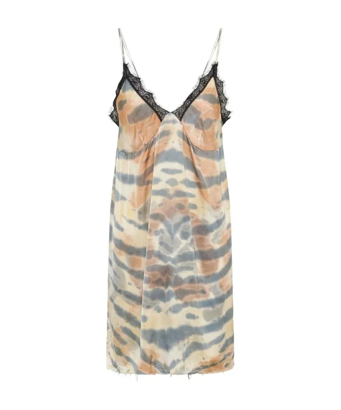 Women One Teaspoon Mini Dresses HAND PAINTED DATE NIGHT SATIN SLIP DRESS Women One Teaspoon Mini Dresses HAND PAINTED DATE NIGHT SATIN SLIP DRESS
