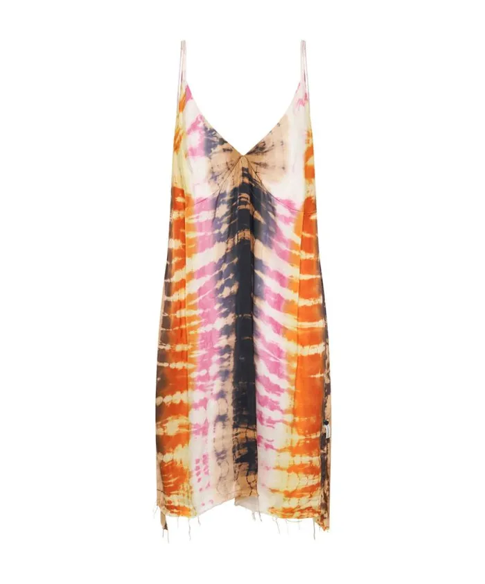 Women One Teaspoon Mini Dresses MAKE WAVES HAND DYED SATIN SLIP DRESS Women One Teaspoon Mini Dresses MAKE WAVES HAND DYED SATIN SLIP DRESS