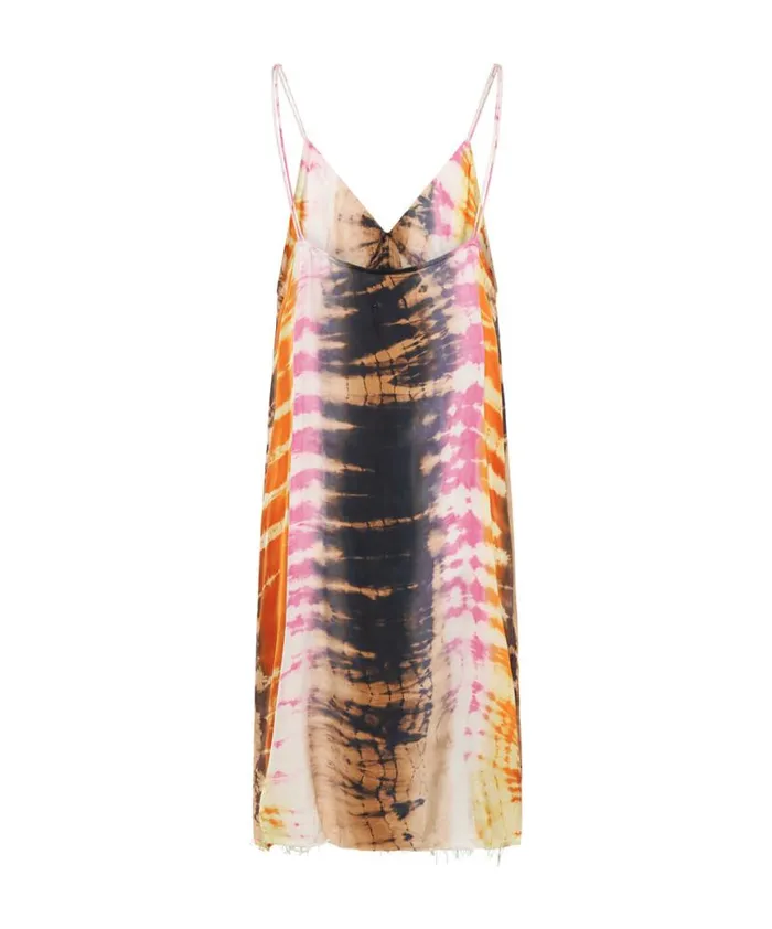Women One Teaspoon Mini Dresses MAKE WAVES HAND DYED SATIN SLIP DRESS Women One Teaspoon Mini Dresses MAKE WAVES HAND DYED SATIN SLIP DRESS