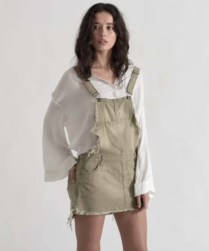 Women One Teaspoon Mini Dresses MILITAIRE UPSIZED PINI DRESS