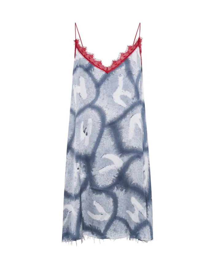 Women One Teaspoon Mini Dresses REFLECTION HAND PRINTED DELIRIOUS SLIP DRESS Women One Teaspoon Mini Dresses REFLECTION HAND PRINTED DELIRIOUS SLIP DRESS