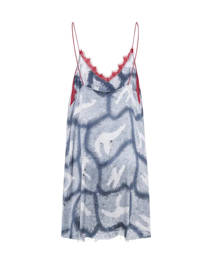 Women One Teaspoon Mini Dresses REFLECTION HAND PRINTED DELIRIOUS SLIP DRESS Women One Teaspoon Mini Dresses REFLECTION HAND PRINTED DELIRIOUS SLIP DRESS