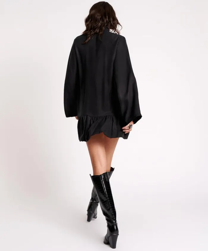 Women One Teaspoon Mini Dresses SOUL SILENCE DRESS BLACK Women One Teaspoon Mini Dresses SOUL SILENCE DRESS BLACK