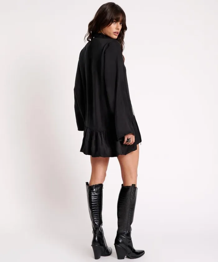 Women One Teaspoon Mini Dresses SOUL SILENCE DRESS BLACK Women One Teaspoon Mini Dresses SOUL SILENCE DRESS BLACK